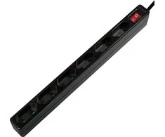 LogiLink 6 gniazd 1.5m juoda | LPS232B