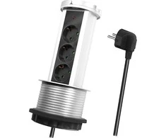 LogiLink 3 gniazda 1.8m juoda-sidabrinė