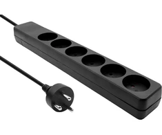 „MicroConnect MC-GRU0607DKB“ maitinimo lizdas 6 lizdai 7 m Juodas