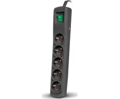 Galios juosta Montis MT030 įtampa 5 lizdai 3 m juoda (MT030-3)