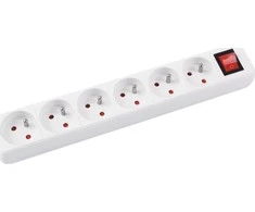Power Juosta Office Products viršįtampis 6 lizdai 3 m, balta (13116341-14)