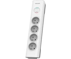 „Philips“ viršįtampių apsauga, 4 lizdai, 2 m, balta, 16a, spn7040wa/60