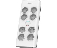 „Philips“ viršįtampių apsauga, 8 lizdai, 2 m, balta, 16a, spn7080wa/60