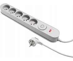 Plastrol maitinimo juosta Plastrol Filtras W-00022 maitinimo juosta su apsaugos nuo viršįtampių sistema, penkiais lizdais, pilku jungikliu