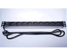 „PremiumCord“ maitinimo juostelė 19 colių stovui 1U, 9x230V, 2m laidas