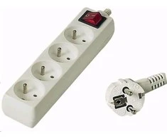 PremiumCord PremiumCord maitinimo juosta 4 lizdai 5 m balta (pp4k05)