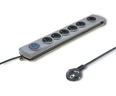 QOLTEC 50166 Qoltec Apsaugos nuo viršįtampių Quick Switch 6 lizdai pilka 3m