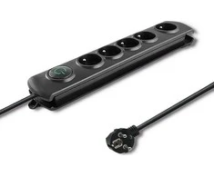 QOLTEC Apsauga nuo viršįtampių Quick Switch 5 lizdai 1,8m juodas