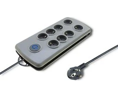 QOLTEC 50162 Apsaugos nuo viršįtampių Quick Switch 8 lizdai pilka 2,5m