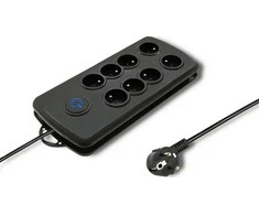 QOLTEC 50161 Apsaugos nuo viršįtampių Quick Switch 8 lizdai juodas 2,5m