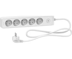 Schneider Electric Odace apsaugos nuo viršįtampių maitinimo juosta 5 lizdai 1,5 m balti (ST9351W)