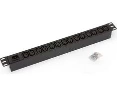 TRITON 19" skirstomasis skydelis 14x IEC C13, be laido, juodas