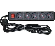 Power Juosta Vakoss viršįtampis 5 lizdai 3 m juoda (52-530LK)