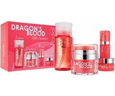 Little Luxuries Kit Set Rodial: Dragon's Blood Purifying Micellar Vanduo For All Skin Types, 100 ml + Dragon's Blood Sculpting Gel For Face, 9 ml + Dragon's Blood Refreshes &amp; Hydrates Eye Gel, 5 ml + Dragon's Blood Hyaluron Hydrating Kreminis For Face, 10 ml