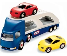 Little Tikes Didelis automobilinis sunkvežimis su priekaba + du automobiliai