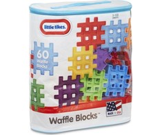 „Little Tikes“ kūrybingi spalvingi vafliniai blokai 60 vienetų + krepšys ZA5115