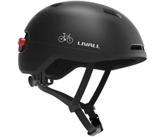 Livall Miesto šalmas 57-61 cm LED žibintai SOS kritimo jutiklis juodas