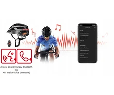 Livall MTB Bluetooth 54-58cm LED/SOS/Intercom pilka
