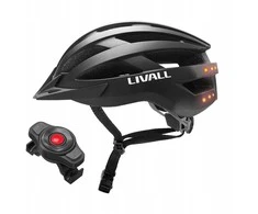 Livall MTB dviračio šalmas su „Bluetooth“ ir „58-62cm“ LED/SOS/interkomu, juodas