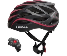 Livall „Bluetooth“ plento šalmas 55–61 cm LED/SOS/interkom raudonas