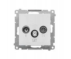 Kontakt Simon TASK.01/114 Simon 55 R-TV-SAT antenos lizdo gnybtas/terminalas (modulis). 1x Įėjimas: 5 MHz 2,4 GHz Šviesiai pilka matinė TASK.01/114