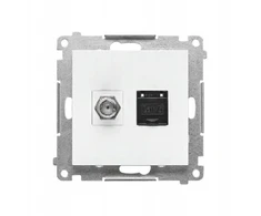 Kontakt Simon GN.ANTE."F"+RJ45 K.6 Matinis Baltas SIMON55
