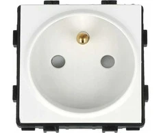 Standartinis 1B 2P+Z elektros lizdas be užrakto, baltas, 1 vnt., 333527, „Aks Zielonka“