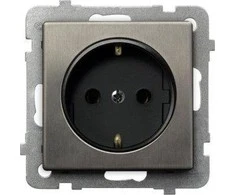 Ospel Vieno lizdo Sonata GP-1RMS/m/37 su schuko įžeminimu, nerūdijantis plienas