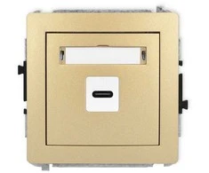 Karlik Lizdas USB Deco 29DGUSB-7 pojedyncze C-C auksinė