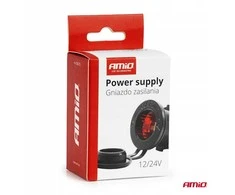 Vandeniui atsparus automobilio cigarečių degiklio maitinimo lizdas su raudonu LED apšvietimu,12/24V AMIO-04219