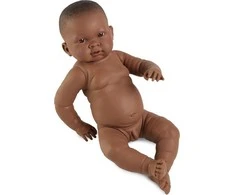 Noah Llorens Lėlė berniukas Noe 45 cm be drabužių, tamsi oda (45003)