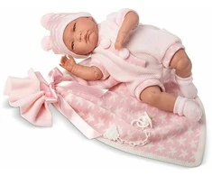 Llorens lėlė su rožine antklode, 40 cm (GXP-605841)