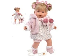 Llorens Llorens 14280 42 cm Alexandra lėlė minkštu pilvuku