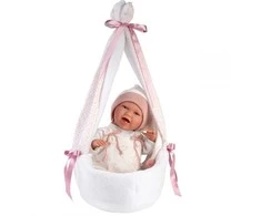 Llorens Llorens 14282 42 cm Alexandra lėlė minkštu pilvuku