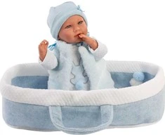 Llorens Llorens 17411 Lėlė bobas Mimo 42 cm su gondolką