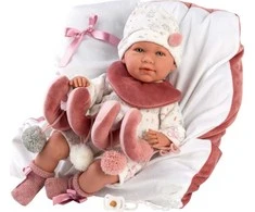 Llorens Llorens 17426 Mimi lėlė 42 cm su pagalve ir žaislu