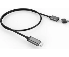 USB kabelis LMP USB-C - USB-C 3 m Juodas (Magnetinio saugumo kabelis 3 m tarpo pilka)