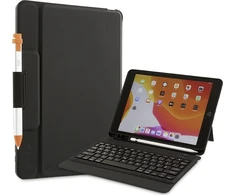 LMP klaviatūros apsauginis dėklas, skirtas iPad 10,2" (2019/2020/2021), 7/8/9th Gen, stovas, did. priekinis atvartas, miego ir pažadinimo, pieštukas / kreidelė /, Bluetooth, CH išdėstymas, juodas