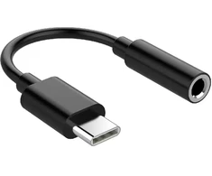 HQ USB-C to 3.5mm audio adapter juodas