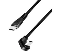 „LogiLink USB 2.0“ | USB-C 3,0 m pintas kampinis juodas