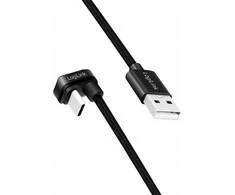 LogiLink USB 2.0 | USB-A - USB-C 3.0m w oplocie kątowy juoda