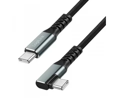 LogiLink USB 3.2 Gen2 CU0271 USB-C - USB-C, M/M, 10 Gb/s, 100 W, 4K, kampuotas, juoda, 1m