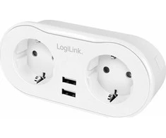 LogiLink 2 gniazda Wi-Fi smart balta