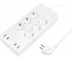 LogiLink 6 gniazd Wi-Fi smart 1.8m balta
