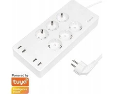 LogiLink 6 gniazd Wi-Fi smart 1.8m balta