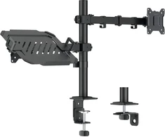 LogiLink LOGILINK BP0220 Laikiklis podwójny monitorius 17-32 cali maks. 10 kg i notebook lub tablet 12-17 cali maks. 9kg