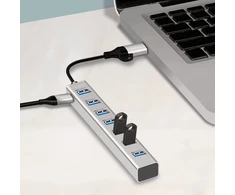 LogiLink USB 3.2 Gen 1 (3.1 Gen 1) Type-A + Type-C šakotuvai ir koncentratoriai 5000 Mbit/s Pilka (UA0441)