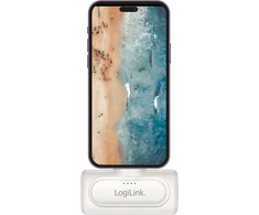 LogiLink Mobile Power Bank, LiPo, 5000 mAh, built-in USB-C plug, baltas (PA0349W)