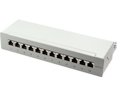 LOGILINK NP0019 LOGILINK- Patch Panel Desktop Cat.6A STP 12 jungtys, pilkas
