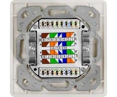 LogiLink NP0128 - Cat.6A tinklo lizdas UP 2x RJ45 ekranuotas grynai baltas